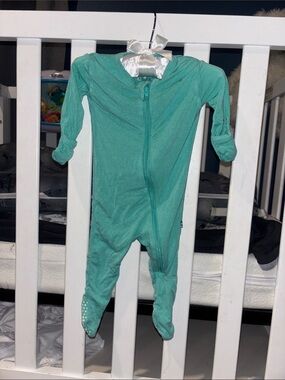 Kickee Pants Turquoise Zip Footed One-Piece